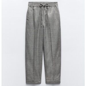 Zara Barrel Fit Elastic Waistband Pants